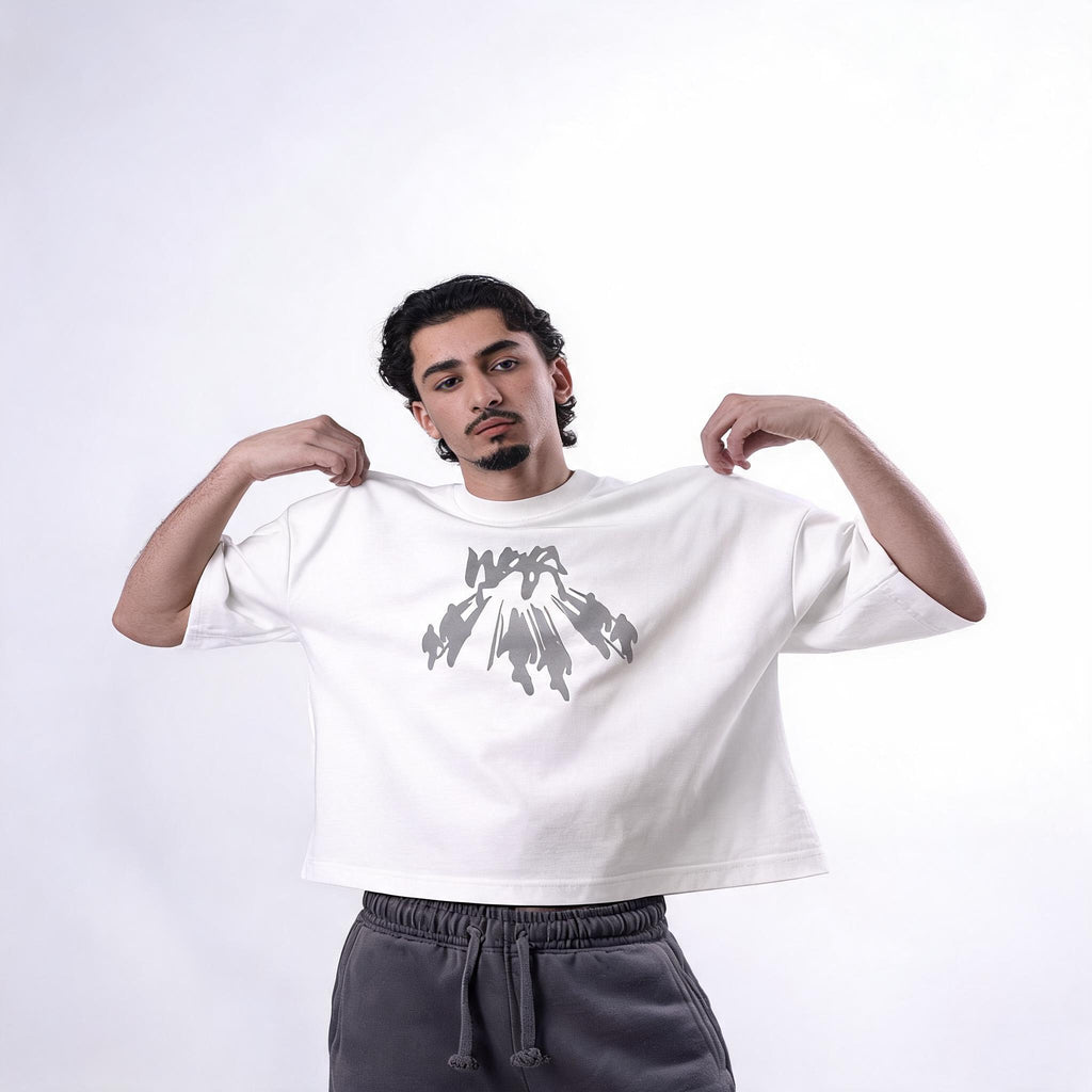 SCARY Ghost Peak Box Fit T-Shirt – White Oversized Tee