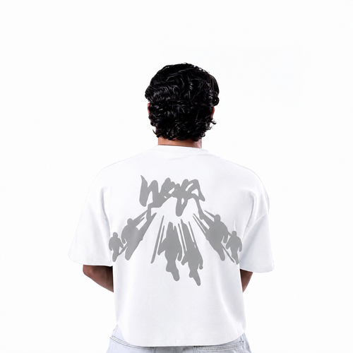 SCARY Ghost Peak Box Fit T-Shirt – White Oversized Tee