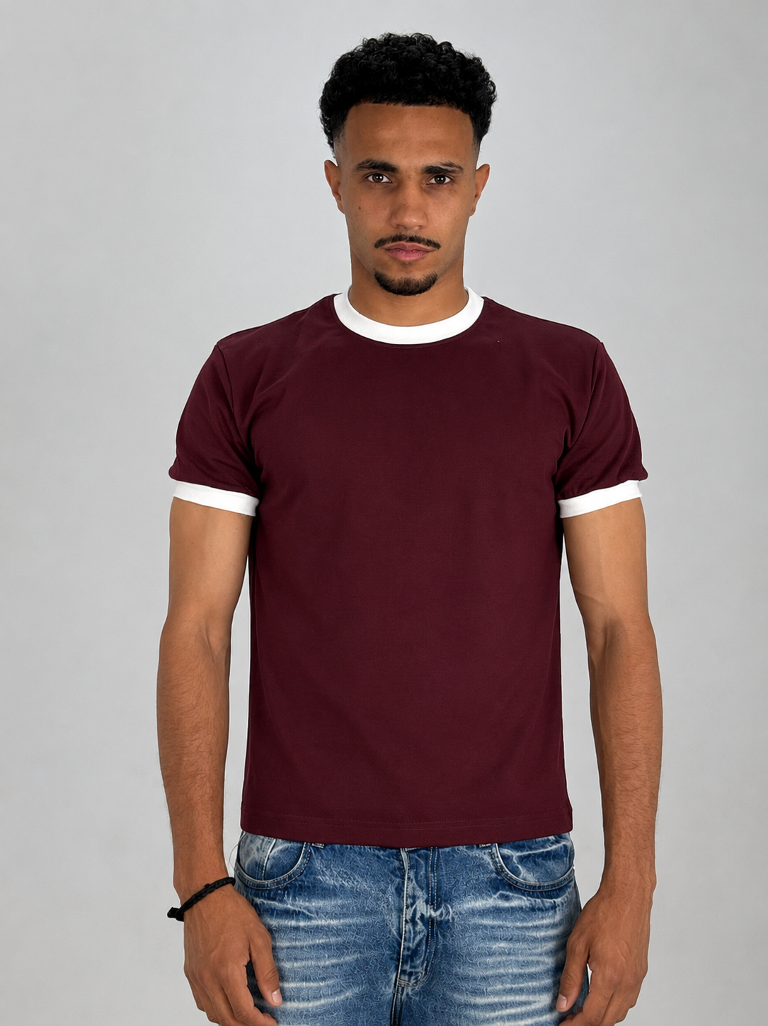 SCARY White Collared T-Shirt – Premium Oversized Streetwear Tee